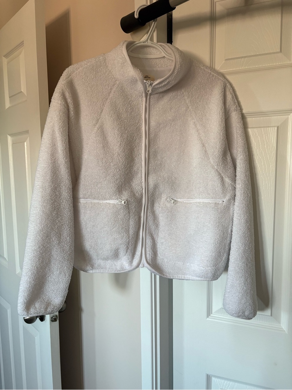 Ardene White Teddy Sherpa Zip Jacket